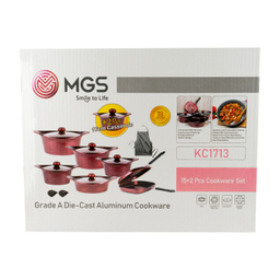 سرویس قابلمه 15 + 2 پارچه گرانیت ام جی اس طرح کره ای C کد 100000005183