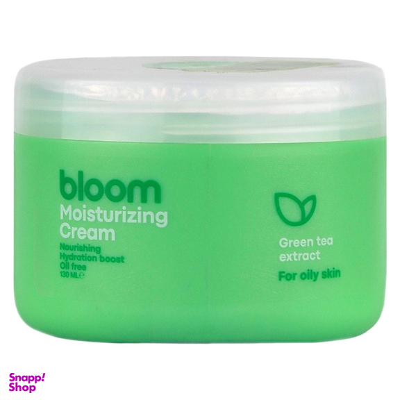 کرم آبرسان و مرطوب کننده دست و صورت بلوم مدل عصاره چای سبز مناسب برای پوست چرب حجم 130 میلی لیتر