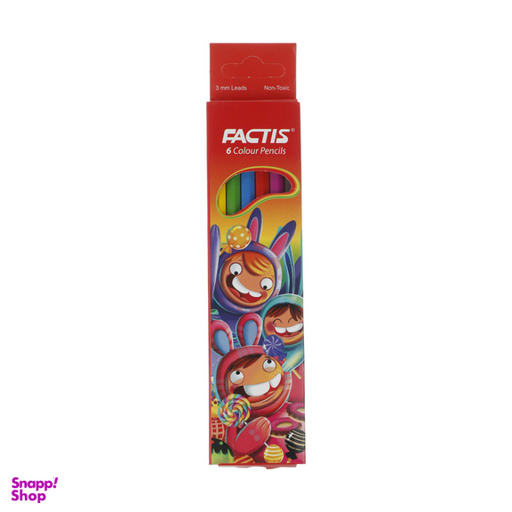 مداد رنگی 6 رنگ فکتیس طرح خرگوش مدل F0722 کد 301447