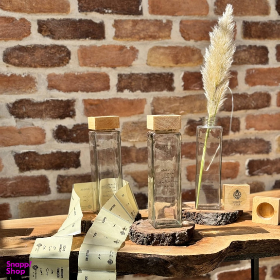 بطری شیشه ای درب مربع گلدن استار مدل G1