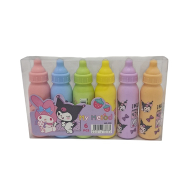 ماژیک علامت گذار شیشه شیر مدل کرومی کد 200 مجموعه 6 عددی