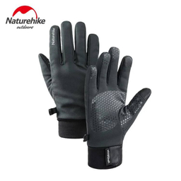 دستکش سفری نیچرهایک مدل GL05 Waterproof Soft Shell Gloves کد S005-T رنگ مشکی