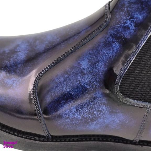 بوت مردانه چرم ریباری مدل X1 رنگ آبی لاجوردی