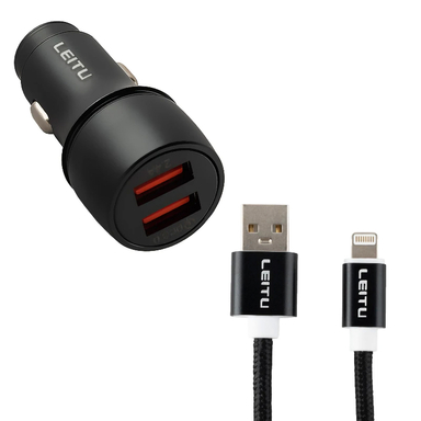 شارژر فندکی لیتو مدل LC-C8 به همراه کابل Lightning