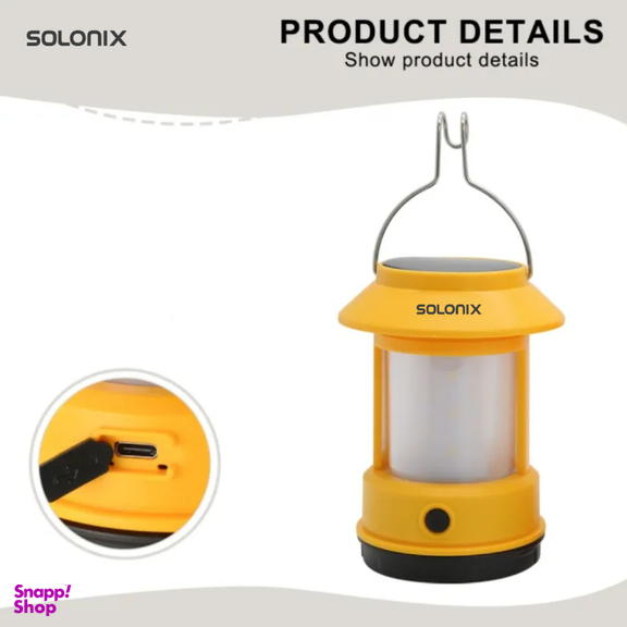 چراغ فانوسی سولونیکس مدل شارژی کد 7998