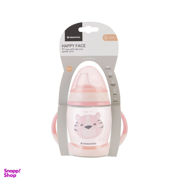 لیوان آبمیوه خوری کیکابو مدل Happy face طرح ببر