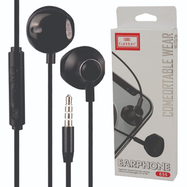 هندزفری باسیم ارلدام مدل E55 طول ۱.۲ متر