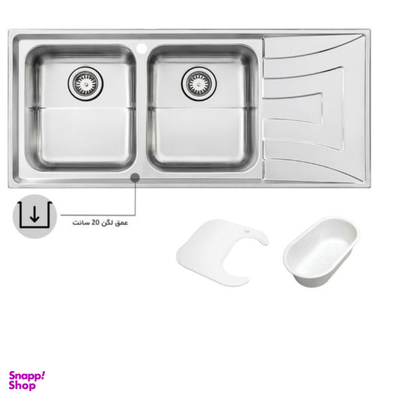 سینک ظرفشویی استیل البرز مدل 736 توکار