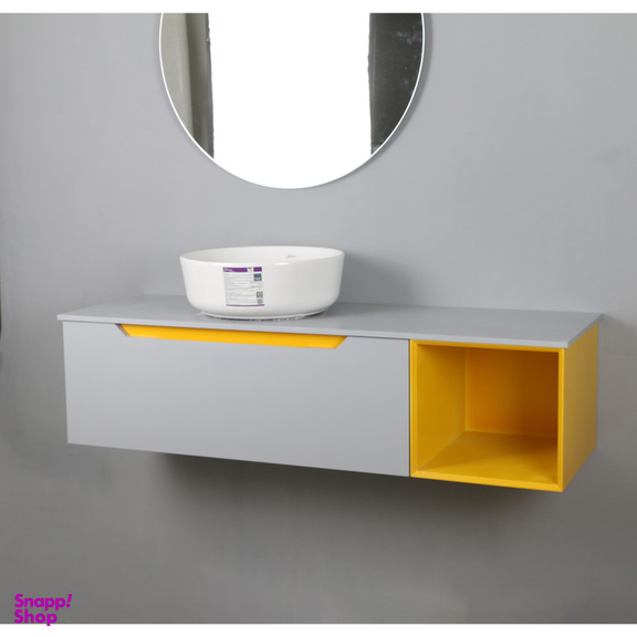 ست کابینت و روشویی دلفین مدل 12040-gr به همراه آینه
