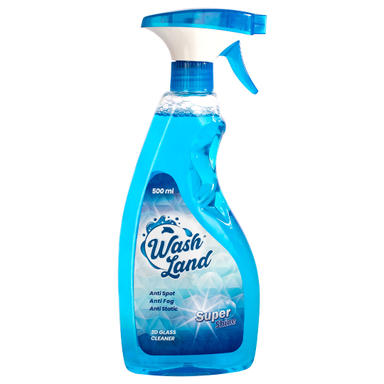 شیشه پاک کن آبی واش لند مدل ضد الکتریسیته ساکن حجم ۵۰۰ میلی لیتر