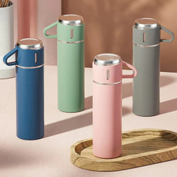 فلاسک مدل کادویی Vacuum Flask Set گنجایش 0.5 لیتر به همراه لیوان