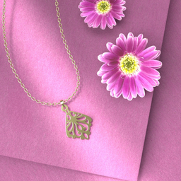 گردنبند طلا 18 عیار زنانه مدوپد مدل هندسی کد TT2-1-1223