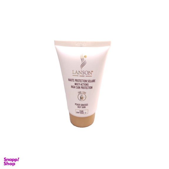 کرم ضدآفتاب رنگی لانسون SPF50 مدل multi action شماره 2 مناسب پوست های چرب حجم 40 میلی لیتر
