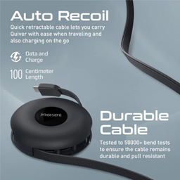 کابل تبدیل USB-C به USB-C/ microUSB / لایتنینگ پرومیت مدل QUIVER.B طول 1 متر