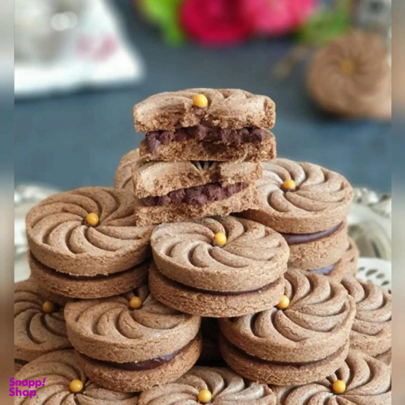 کاتر شیرینی پزی به گز مدل شیرینی فرفره ای مجموعه 2 عددی