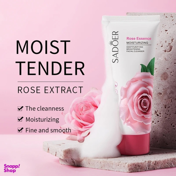 فوم شستشو صورت سادور مدل گل رز وزن 100 گرم