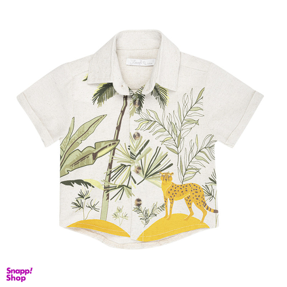 ست پیراهن و شلوارک پسرانه فیورلا مدل دنیای ببر کد 25050