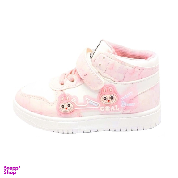 نیم بوت دخترانه مدل RO10218 رنگ سفید صورتی