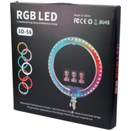 رینگ لایت 22 اینچ روس مدل RGB LED 3D-56