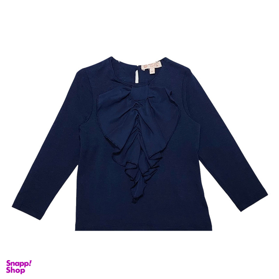 بلوز آستین بلند دخترانه مدل 5951 رنگ سرمه ای