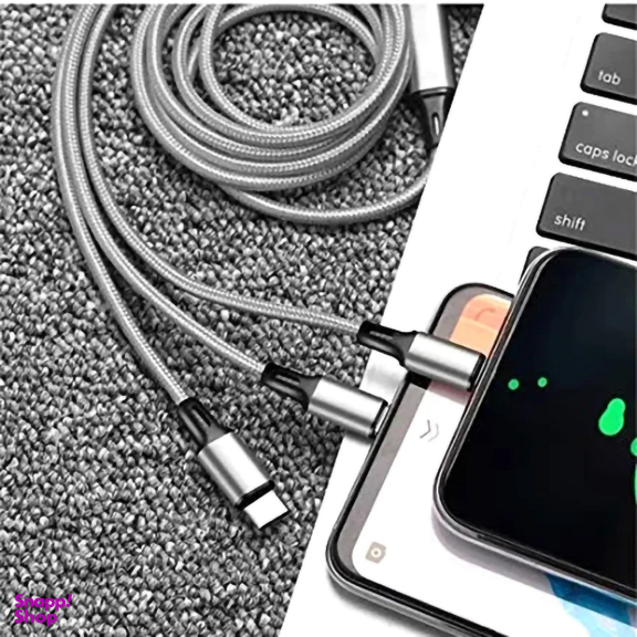 کابل تبدیل USB به Lightning/Type-C/MicroUSB لیتو مدل LD-49 طول 1 متر