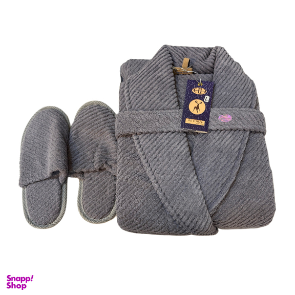 حوله پالتویی و دمپایی حمام اچ بی کد 11001