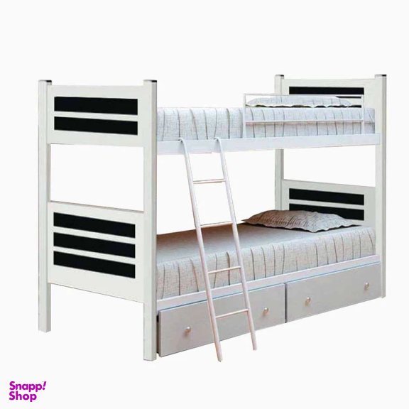 تخت خواب دو طبقه کد 277 مدل سه خط سایز 90×200 سانتی‌متر