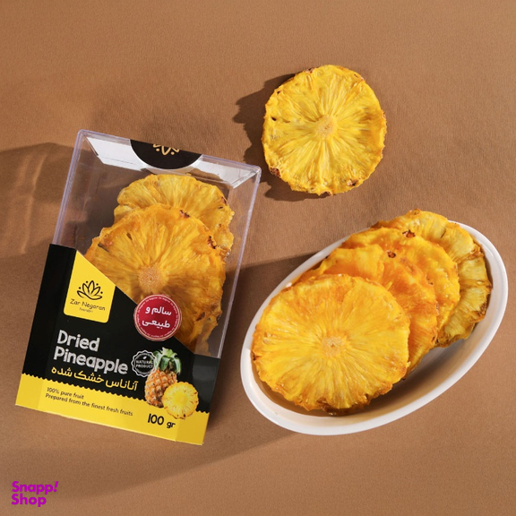 میوه‌ خشک زرنگاران طعم موز و نارگیل و آناناس و انبه وزن 400 گرم بسته 4 عددی