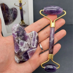 ست رولر و گواشا ماساژور مدل آمیتیست مجموعه ۲ عددی