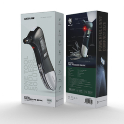 دستگاه گیج فشار دیجیتالی لاستیک گرین لاین مدل Digital Tire Pressure Gauge 9in1 Rescue Tool