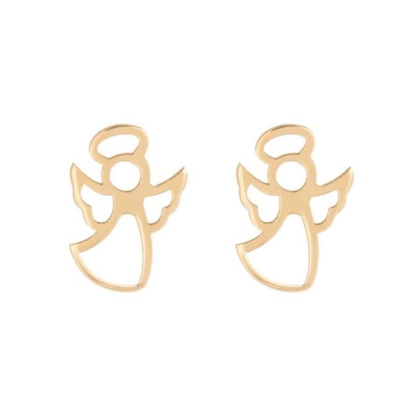 گوشواره طلا 18 عیار زنانه گالری یگانه طرح فرشته