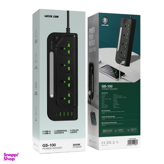 چندراهی برق گرین لاین مدل GS-100 کد GNGS100PSBK