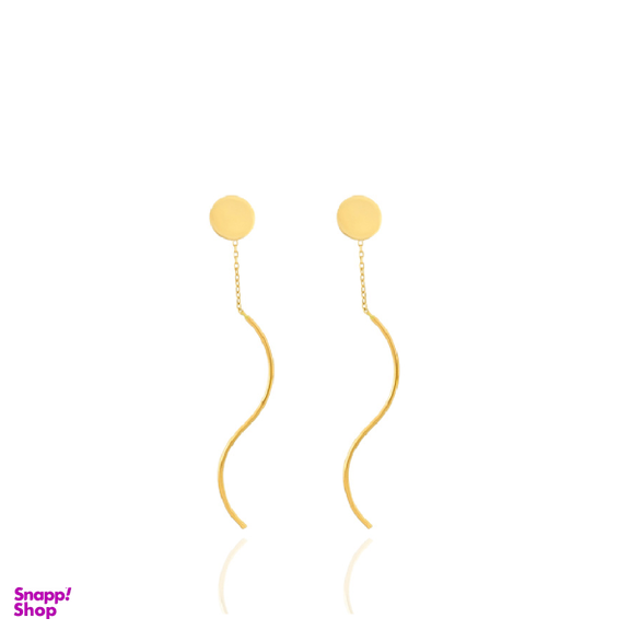 گوشواره طلا 18 عیار زنانه اپال گلد مدل پیچی دایره