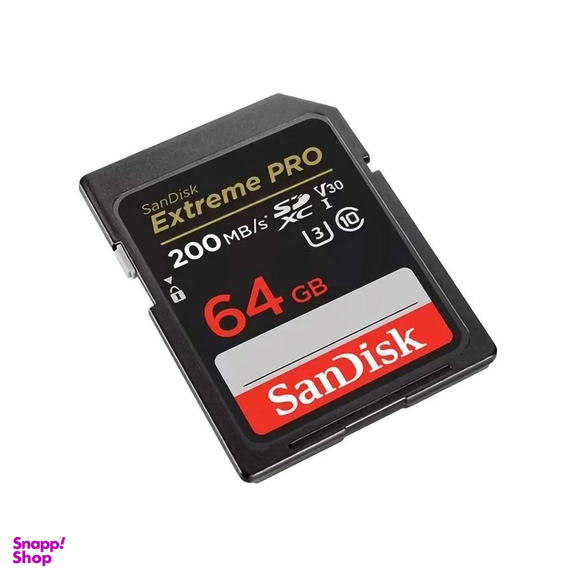 کارت حافظه SDXC سن دیسک مدل Extreme Pro V30 کلاس 10 استاندارد UHS-I U3 سرعت 200mbps ظرفیت 64 گیگابایت
