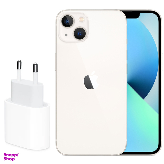 گوشی موبایل اپل مدل iPhone 13 CH دو سیم‌ کارت ظرفیت 128 گیگابایت و رم 4 گیگابایت به همراه شارژر 20 وات اپل  نات اکتیو رنگ سفید