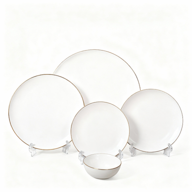 سرویس غذاخوری اپال 26 پارچه دسینی مدل دیوالی خط طلا اقتصادی