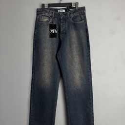 شلوار بگ مردانه طرح زارا کد 3675 رنگ آبی تیره