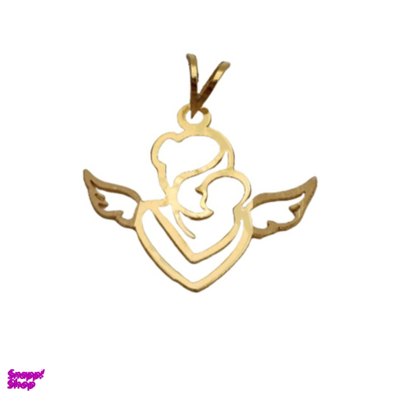 آویز گردنبند طلا 18 عیار زنانه گوزن مدل آغوش مادر کد NFJ
