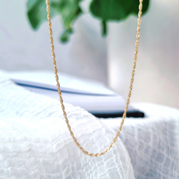 زنجیر طلا 18 زنانه عیار گوزن مدل طنابی کد 8UH68