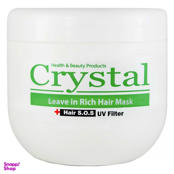 ماسک مو مغذی کریستال (Crystal) مدل بدون آبکشی حجم 500 میلی لیتر