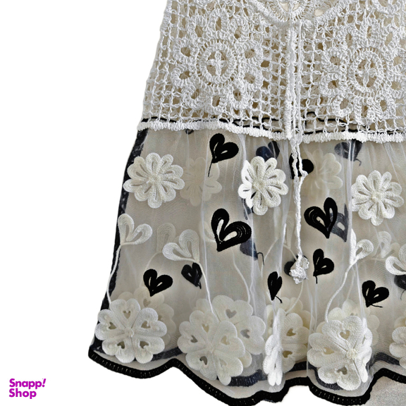 تاپ زنانه مدل دانتل پرو 1 رنگ سفید