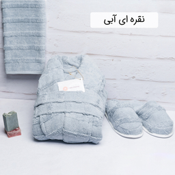 سرویس حوله پالتویی 3 تکه هیرو طرح سالوینو سایز 135 سانتی‌ متر