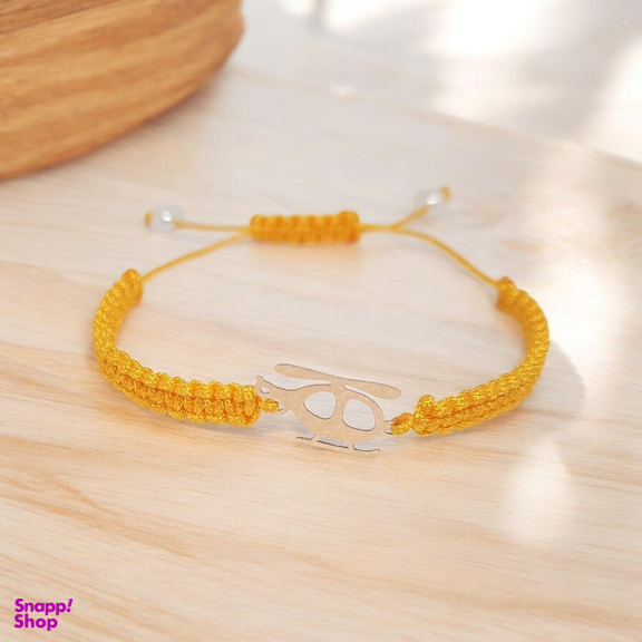 دستبند طلا 18 عیار دخترانه مدل هلی کوپتر