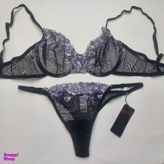 ست سوتین و شورت زنانه برتا کد 2020MY رنگ مشکی