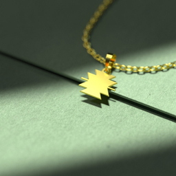 گردنبند طلا 18 عیار زنانه مدوپد مدل هندسی کد F3-1-1280