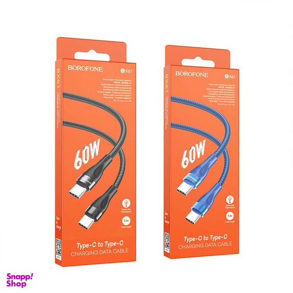 کابل USB-C بروفون مدل BX61 60W طول یک متر