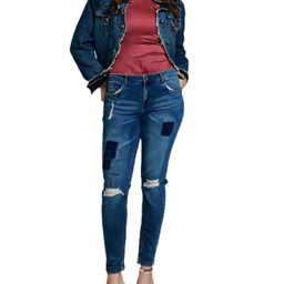 شلوار زنانه جانینادنین کد 1008 رنگ سرمه ای