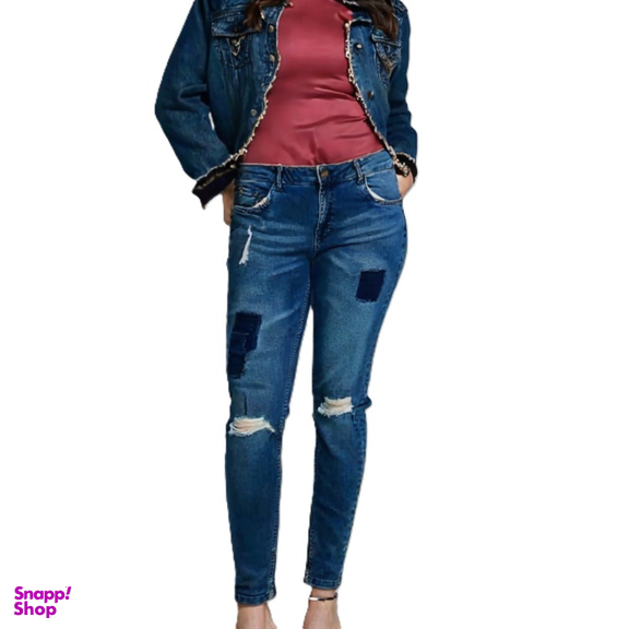 شلوار زنانه جانینادنین کد 1008 رنگ سرمه ای