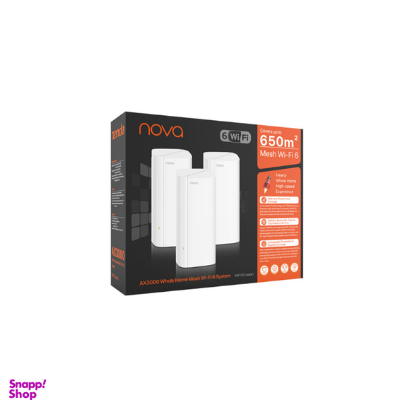 مش دو باند Wi-Fi 6 AX3000 تندا مدل MX12 بسته 3 عددی