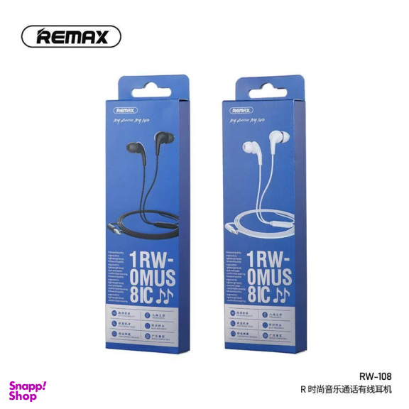 هندزفری باسیم ریمکس مدل RW-108 طول 1.2 متر